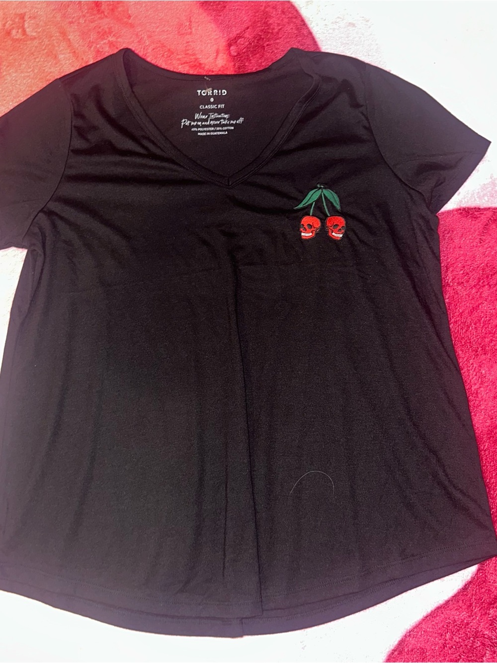 torrid• Cherry Skull Embroidered classic fit graphic tee